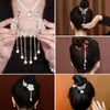 Pearl Rhinestone Tassel Hair Claw Clips Flower Horsetail Buckle Bun Ponytail Holder Hair Clip Women Female Hair Accessories