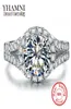 Yamni Real Solid 925 Серебряные обручальные кольца украшения для женщин 2 Carat Sona CZ Diamond Congeration Accessories xmj5101891045