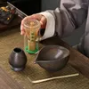 Ensembles de voies de thé 1pc Pottery Mattery Matcha Chawan Set ACCESSOIRES Japonais Mélangez Bol de cuisine outils de cuisine Ceramic