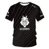 Été 3D Imprimé e-sports équipe Uniforme Teen Style T-shirt masculin Men's Street Street Casual Owck Garques courtes