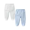 Pantaloni per bambini neonati di pantaloni da bambino 012 mesi ragazze pantihose Cotone solido colore legale elastico pantaloni per bambini per neonati 2 pcs set
