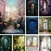 Mehofond Photography Background Oil Painting Floral Arch Door Kid Birthday Wedding Pregnant Portrait Decor Backdrop Photo Studio