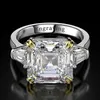 Oevas 100% 925 Sterling Silver Created Citrine Diamonds Gemstone Wedding Engagement Ring Fine Jewelry Gift Wholesale240327