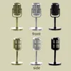 Microphones Simulation Props Retro Microphone Classic Dynamic Vocal Mic Vintage Style For Home Deracation Small Ornaments Drop