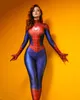 Spiderwoman Cosplay Costume Adults Kids Printed Female Spider Superhero Zentai Bodysuits Girl Woman Halloween Suit