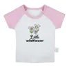 idzn neue kleine wildblume lustige grafische baby t-Shirts süße Jungen Mädchen Tees Säugling Kurzarm T-Shirt Neugeborene Kleidung Kinder Tops