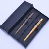 Pensje ręcznie robione mosiężne pióro kreatywne stalowe narzędzie do pisania stali typu retro typ bambusa długopisowy długopis na zewnątrz jako prezent