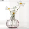 Вазы Небольшой прозрачный стеклянный ваза таблица гидропонная цветочная композиция дома мебель декоративные ремесла декоративные