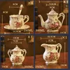 Teaware Sets 15pcs Yolife British Royal Ceramic Ivory Porcelain Coffee Tea Cup Tray Teapot Pot Jug Kettle High Service