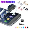 Anti-Dust Retive Card Pin Spin Stepply Spepper Port Port Metal Dust Plug для Android Phone Micro USB 3,5-мм разъем