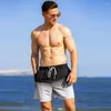 Heren shorts Summer Men Activewear Athletic Stijlvol strand met gradiëntcontrast Kleurtrekking voor casual