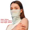 Écharpes anti-UV Protection solaire Masque Face lavable en soie Bandana Bandana confortable réutilisable Scure d'écran