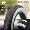 Nouveau pneu à vélo de vélo de vélo 26x4.0 20x4.0 Snow ATV Bélo Bike Tire Pneus électriques Accessoires Perle pliante haute qualité