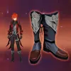 Game Genshin Impact Diluc Cosplay Shoes Boots Halloween Party Costume Accessories Custom Made Made