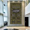 Gouden deur kaaba Arabische tekst muur decor koran islamitische kunst canvas schilderen schilderen kalligrafie print moslim poster moskee decor cuadros