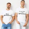 Team Groom Shirt Friends Stag Bachelor Party T-Shirt Graphic Tee زوج الزفاف Groomsman ملابس الذكور Y2K Tops Tshirt 240328