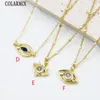 Kedjor 10 stycken Zirconia Eyes Style Pendant Necklace Multi Design Women Chain Trendy Jewelry 52944