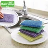 Kitchen Cleaning Cloth Dishwash Sponge Cleaning Sponge Linoleum Dish Cloth Sponge Scrubbing Pad 12pcs Non-stick Oil Scouring Pad