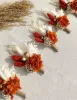 Spicchi di spicchi abbottonate di bottoni pamnas erba damigella di compleanno fiore decorazioni tavolo da tavolo da fiore secco boutonnieres