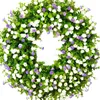 Dekorativa blommor Färgglada vår sommarblommor Garland Hemdekoration Multicolor för ytterdörrvägg Party 45 cm PVC Artificial Flower