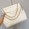 Drawstring Bag Sheepskin Large Capacity Fleming Shoulder Bag Designer Women'S Shopping Bag Leather Mirror Quality Chain Handbag