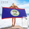 Più design Belize Bandiera Emblema da bagno Asciugamano da bagno rapido in microfibra asciutta Acqua morbida per la spiaggia traspirante bagno nuoto