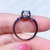 Pierścienie klastra w sprzedaży 1ct Real Moissanite Diamond Pierścień szlachetny kolor d 925 srebro na damski prezent ślubny