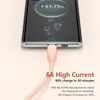 LOVEBAY 6A 66W Charge rapide Données de câble USB C câble USB Liquide Silicone Type C Câble pour Huawei P50 40 Samsung S21 S20 Xiaomi
