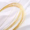 1M 14Kゴールド/シルバーメッキ銅フレキシブルメタルビーズワイヤセミハード銅線耳用ブレスレットペンダントジュエリーアクセサリー