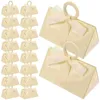 Enveloppe cadeau 20 PCS Triangle Boîtes de bonbons de mariage Boîtes de bonbons cadeaux Party Favors Container Holder Wood Vide pour la mariée