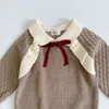 2022 Çocuk Sweaters Jumpers Örgü Sweater Ezme Setleri Erkek Kızlar El Kıyafetleri Çocuklar Çocuklar Toddler Örgü Dipler 2 PCS