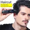 VGR CordCordless 120mm Adjustable Beard Hair Trimmer For Men Grooming Edge Rechargeable Electric Clipper With 38 Setting 240411