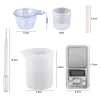 Easy Mix 3:1 AB Resin Set Epoxy Resin Kit Crystal Clear with Sticks,Graduated Cups and Gloves for Jewelry Making DIY Art Crafts