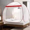 Foldbar bikakakät Yurt myggnät, hela botten, anti-fall, enkel dörr, myggnät, student sovsal myggnät