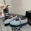 Сандалии с пряжкой дизайнерские бусинки балетные туфли Sapatos Women кругло