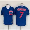 Baseball jerseys Cubs Swanson#7suzuki#27Chicago White Blue Elite Fan Match Jersey