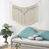 Tapestries Bohemian Wall Hanging Tapestry Curtain In Milky Color Handcrafted With Green Beads For Home Decor Living Room Decoration Gift