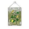 Decorative Flowers Bird Species Stained Pendant Glass Window Hangings Wall Hanging Colored Birds Decor Room Accessories #