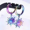 Orecchini a pennaglietta Punk Vintage Design vintage Sun Hoop Flower Huggie per donne Accessori per gioielli Hip Hop Men pendientes Piercing Brincos