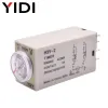 1 Set H3Y-2 DPDT Delay Timer Time Relay DC 12V AC 220V 0-30 0-60 Second/Minute Adjustable 8 Pin Timing Relay with Base Socket