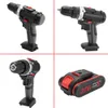 21V Electric Impact Cordless Drill Highpower Lithium Battery Wireless Rechargeable Hand Home DIY Power Tools 240407