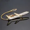 Clip Clips Hot Sale Gold Aircraft Bar à cravate pour hommes de haute qualité argent plaqué fermoir Clip Clip Business Mariage Clips Tie Clips Cuffus Y240411