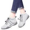 Casual Shoes Women's High-top White Spring Autumn Soft-soled Comfortable Leather Ladies Flat Breathable Sneakers C440