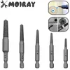 5st Hex Skruv Extraktor Trasiga skadade skruvar Set Drill Bit Broken Screws Extractor Easy Out Bolt Borttagning Träbearbetningsverktyg