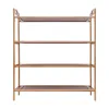 Home Furnishings Bamboo Shoe Rack With 4 Layers And 60 Lengths Can Be Used For Living Room (Flat Panel)