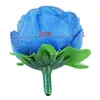 Flores decorativas 50 rosas artificiais 3 cm de altura decoração de casamento azul marinho