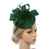 Vrouwen veren bloemhoed fascinator hoofdband met clip omkeerbare Kentucky derby cocktail thee feest fotografie haaraccessoires