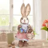 Decorazione per feste paglia Simulazione Pasqua simulazione Cartoon Animal Home Ornament Editing Happy Gift 2024