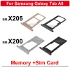 För Samsung Galaxy Tab A8 10.5 "SM-X200 x205 Single Dual Memory SD Card +Sim Card Sim Tray Holder Socket Slot Ersättningsdelar