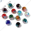 10pcs/Los Blumenlampenleuchten Perlen 12 mm runde Abstandhalterglasperlen Mehrere Farben für die Herstellung von DIY -Armband -Halskettenzubehör